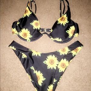 SOLD shein sunflower bikini